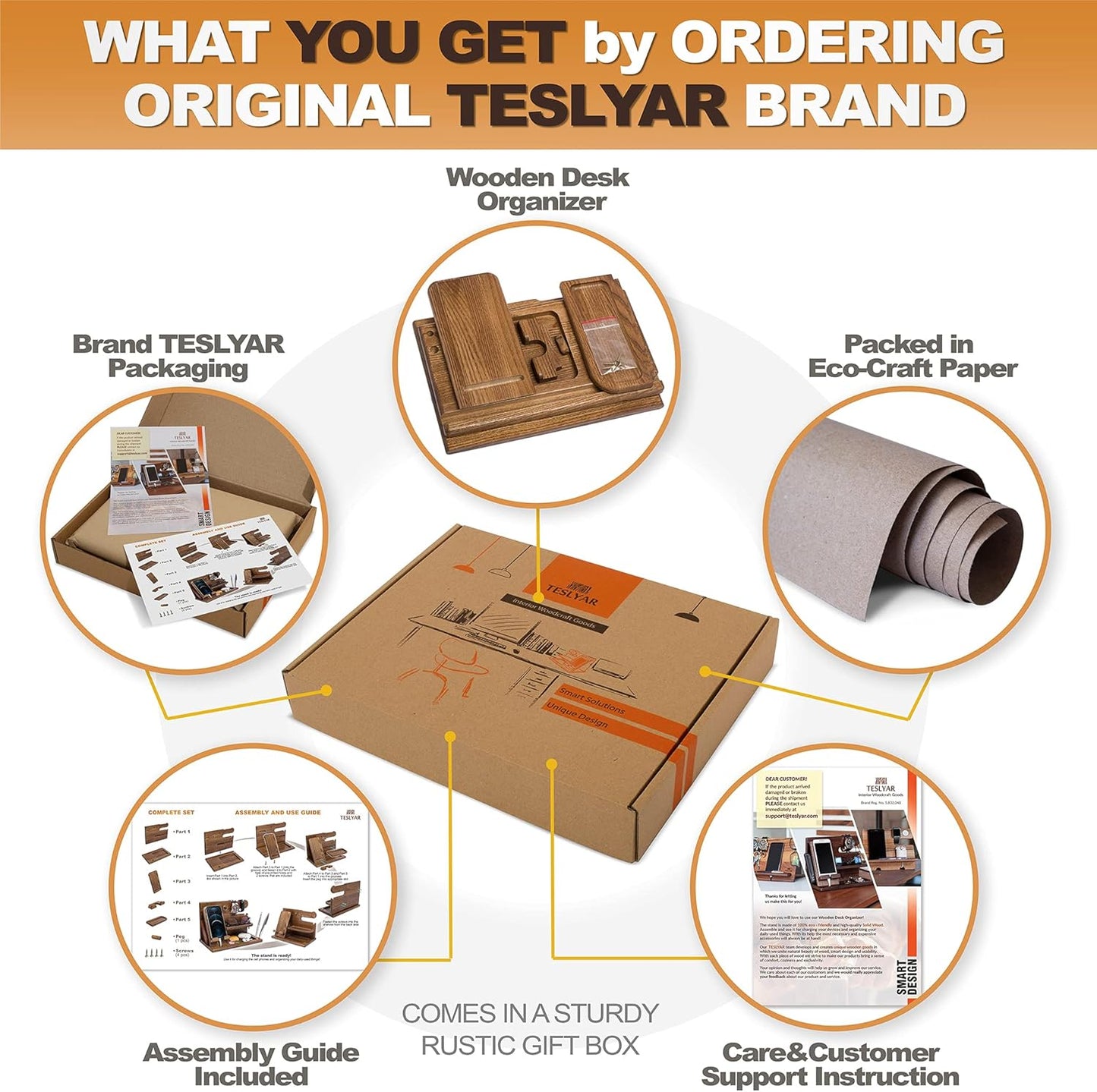 Wood Phone Docking Station for Men - Desk or Nightstand Organizer - Birthday Gifts for Husband or Dad - Anniversary Idea from Wife - Key Holder, Stand Wallet, Watch & Essentials (Earth Beige)