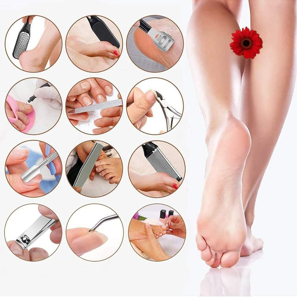 Electric Callus Remover for Feet (With Dander Vacuum), Portable Pedicure Kit Foot File Callus Remover, Rechargeable Waterproof Foot File for Foot Care Deadskin Remover with 9Head&Lcd Display