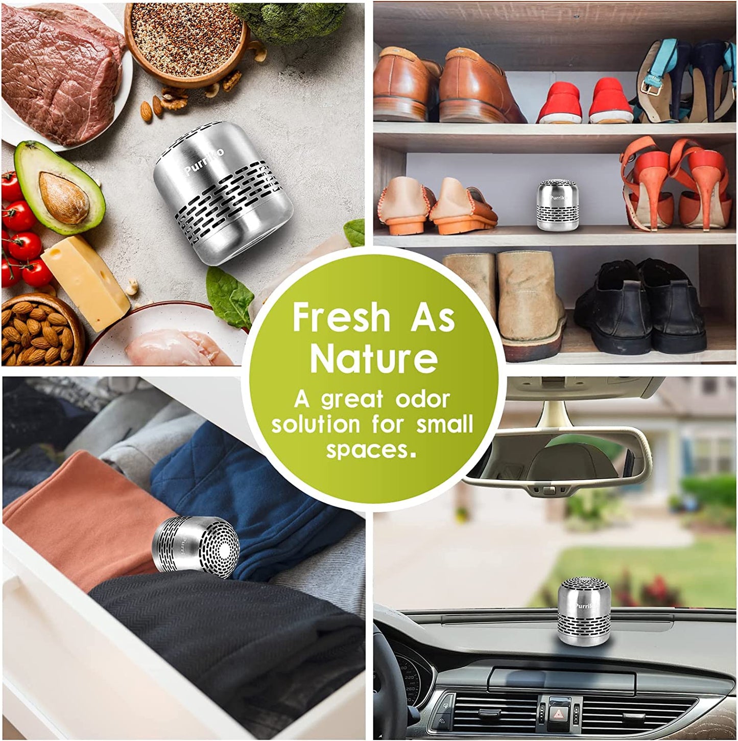 Refrigerator Deodorizer,Lasts up to 10 Years,Refrigerator Odor Eliminator,Fridge Deodorizer,More Effective than Baking Soda Bamboo Air Purifying Bags