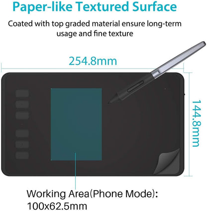 Inspiroy H640P Drawing Tablet, 6X4 Inch Digital Art with Battery-Free Stylus, 8192 Pen Pressure, 6 Hot Keys, Graphics Tablet for Drawing, Writing, Design, Teaching, Work with Mac, PC & Mobile
