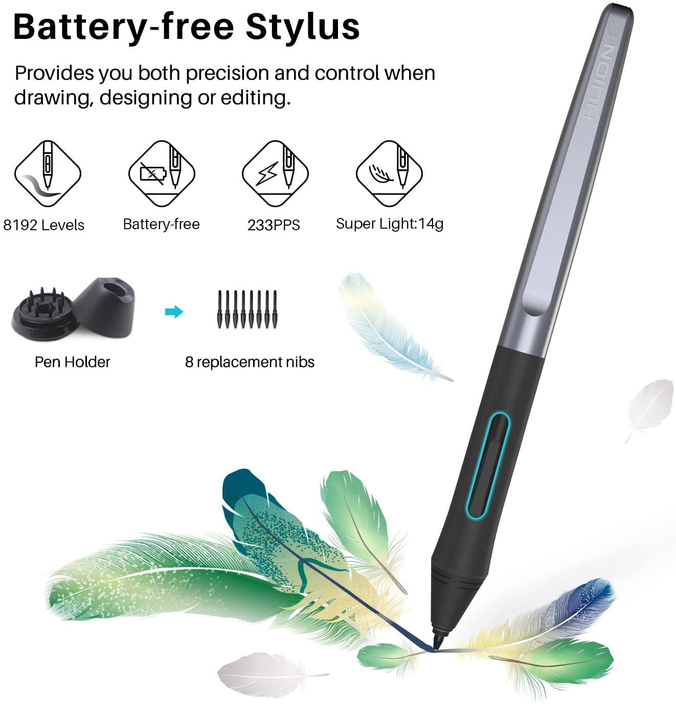Inspiroy H640P Drawing Tablet, 6X4 Inch Digital Art with Battery-Free Stylus, 8192 Pen Pressure, 6 Hot Keys, Graphics Tablet for Drawing, Writing, Design, Teaching, Work with Mac, PC & Mobile