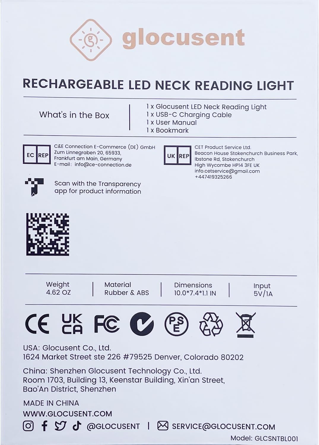 Book Light, 3-Color & 6-Brightness Reading Light, Bendable Neck Light, 80-Hr Lasting Rechargeable Lamp, Perfect Book Light for Reading in Bed, Knitting, Camping, Repairing, Book Lovers Gifts