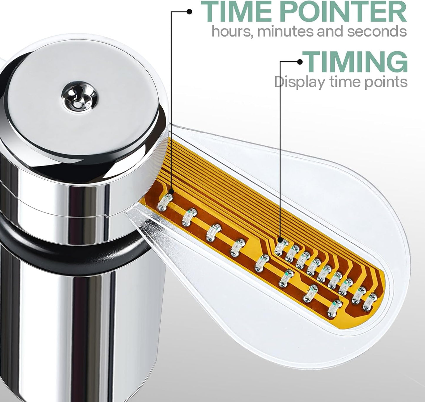 LED USB Clock Fan with Real Time Display Function,Stocking Stuffers for Men Christmas Gadgets,Father'S Day Gifts,1 Year Warranty