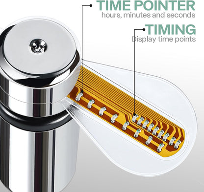 LED USB Clock Fan with Real Time Display Function,Stocking Stuffers for Men Christmas Gadgets,Father'S Day Gifts,1 Year Warranty