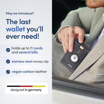 Airtag* Wallet Mens Wallet with Money Clip Air Tag Wallet Card Holder RFID Blocking Bifold Gifts for Men