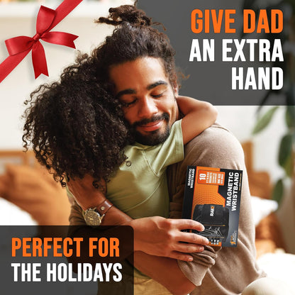 Magnetic Wristband for Holding Screws, Nails, Drill Bits for Men - Premium Nylon with Lightweight Powerful Magnets, Magnetic Wristband for Tools, Gifts for Dad, Husband, Grandpa, Handyman